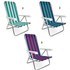 Cadeira Reclinável 4 Posições Listrada Alumínio Praia - Mor