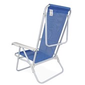 Cadeira Reclinável Alumínio 8 Posições Azul
